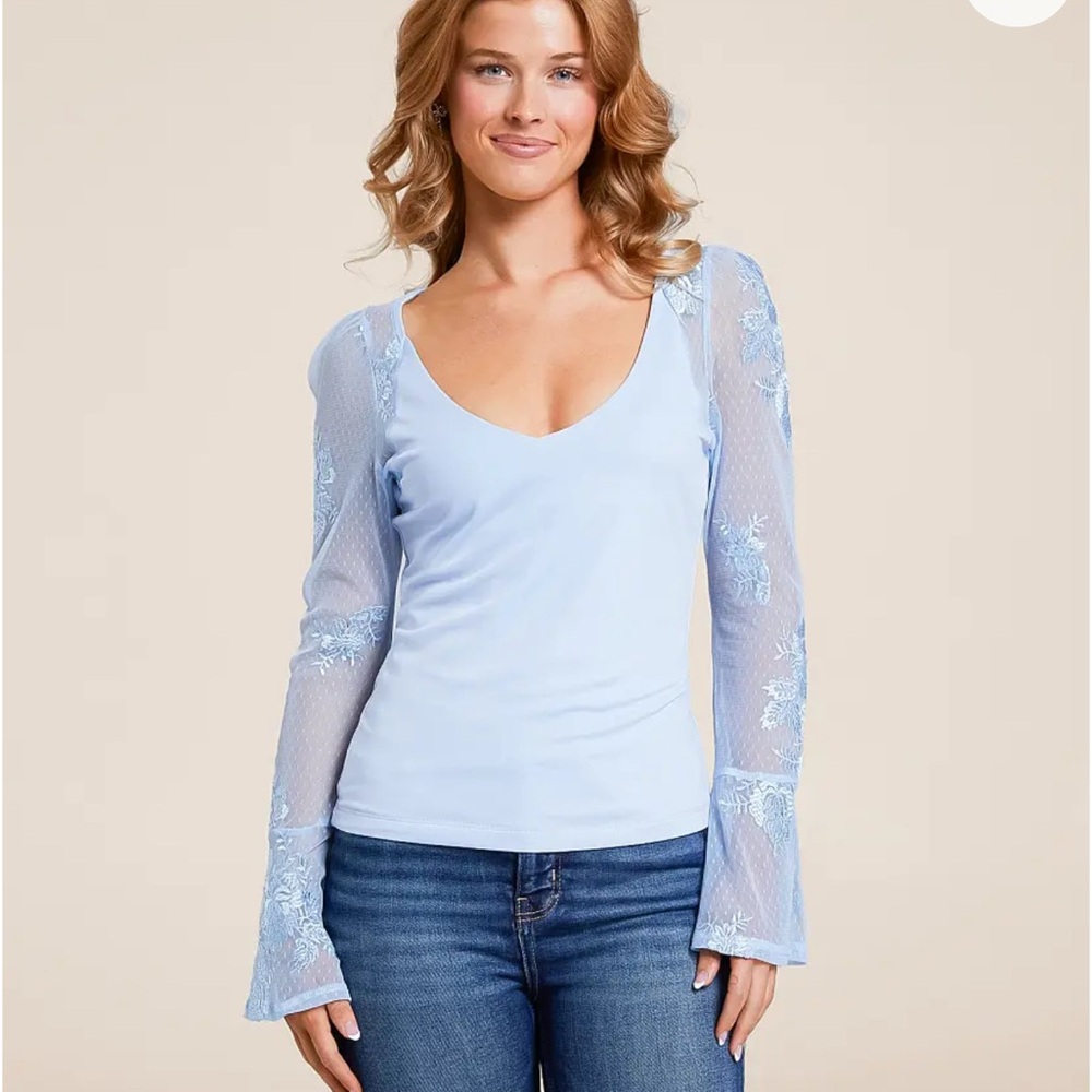 BUCKLE Pieced Lace Top size S